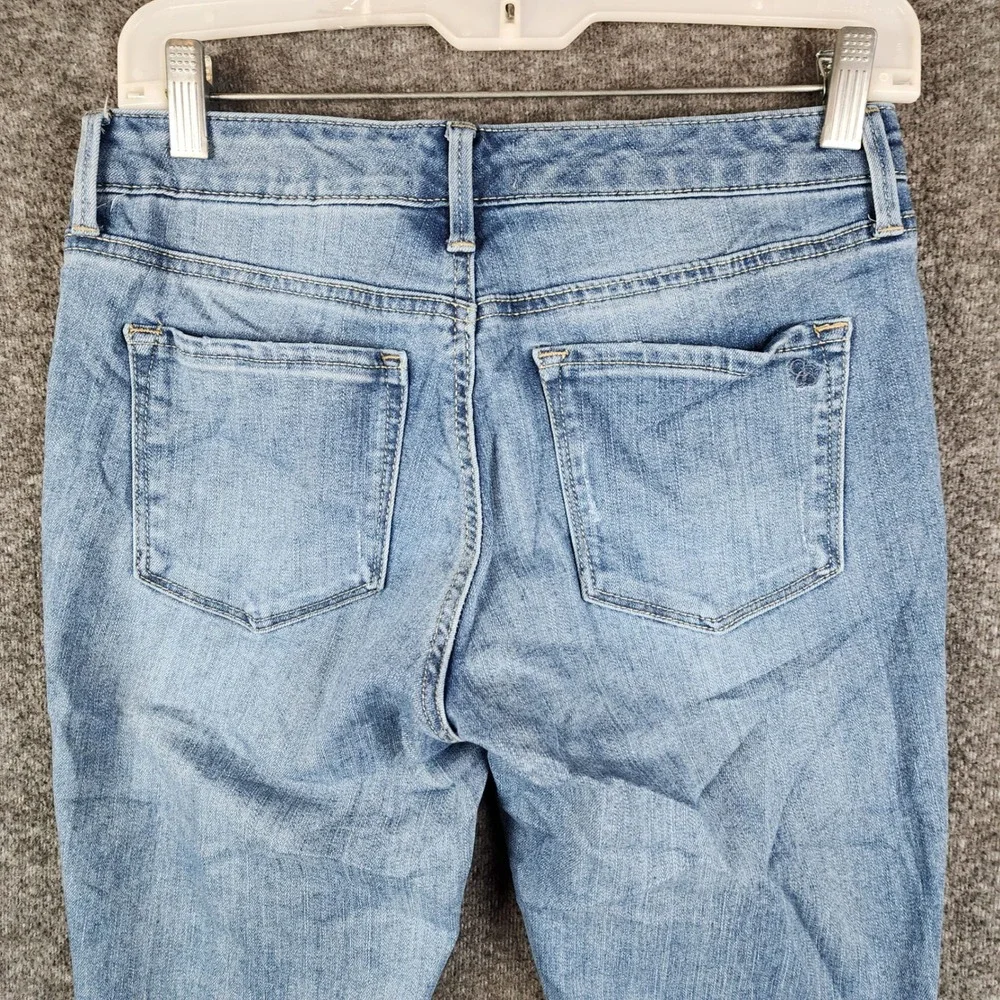 Jessica Simpson Kiss Me Super Skinny Jeans Womens 27 Blue Medium Wash Raw Hem